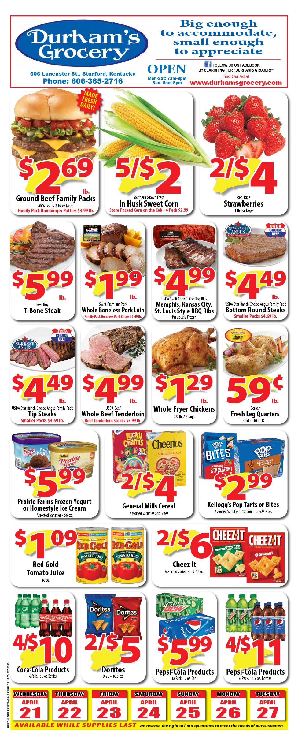 Durhams Grocery weekly ad