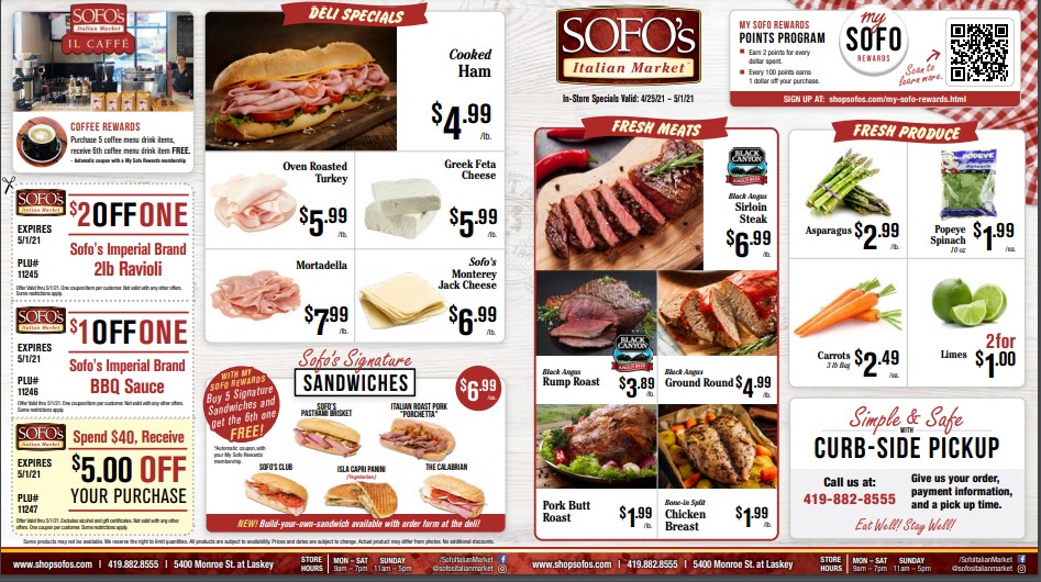 Sofos weekly ad